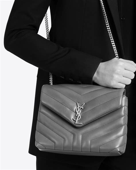 ysl loulou bag grey small|saint laurent loulou bag small.